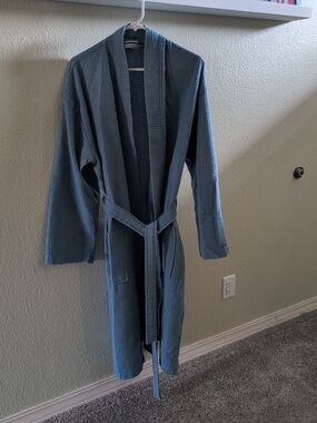 Women's Waffle Robe - Slate Blue